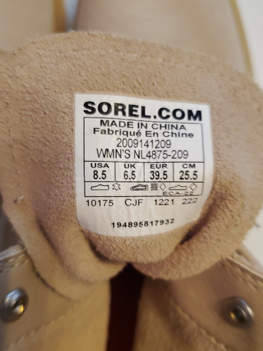Sorel Women's Lace-Up Suede Platform Boots in Beige - Picture 11 of 13